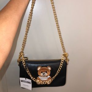 Embroidered Moschino Couture Chain Strap Bag
